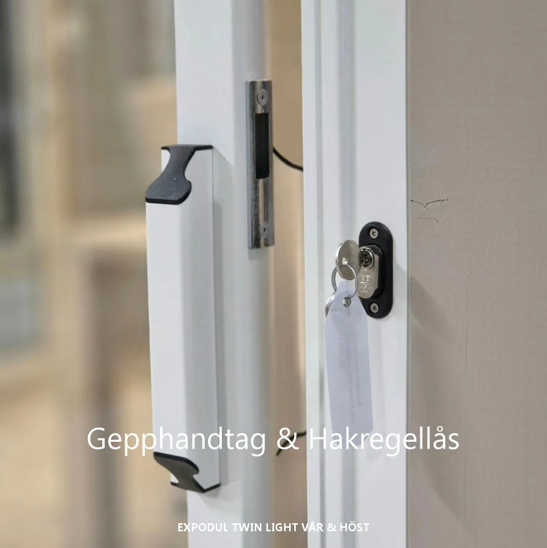 närbild av expodul twin och twin light grepphandtag och hakregellås
