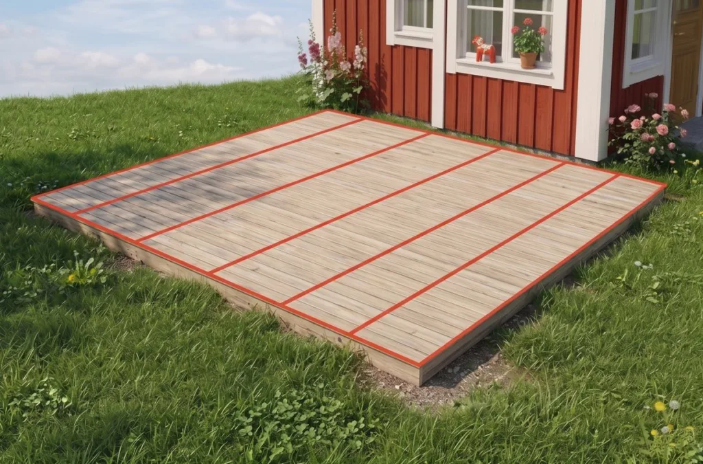 bygga uterum på befintlig altan riktning av bärande reglar