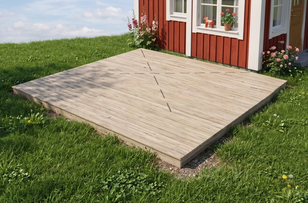 bygga uterum på befintlig altan kryssmät 