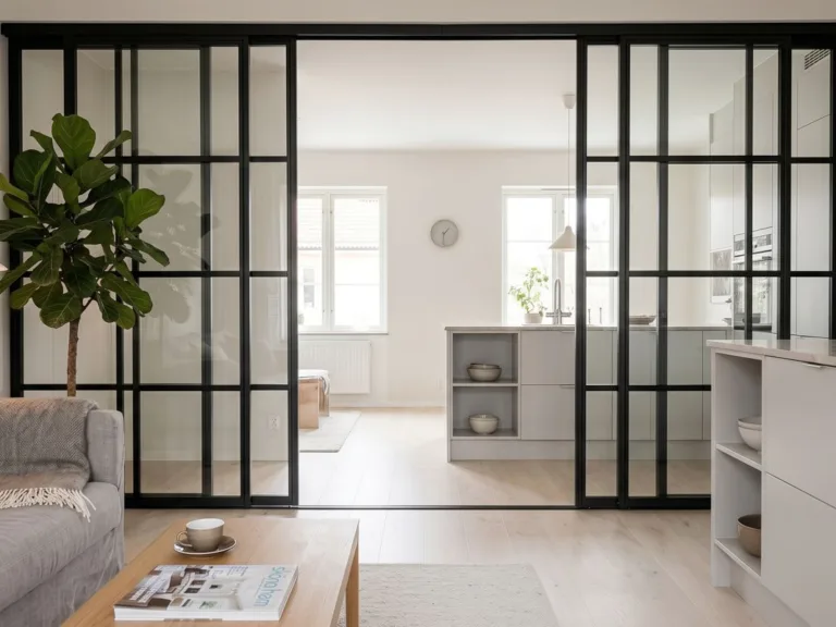 produktbild av expodul uterums industrivägg för inomhusbruk solo enkelglasystem 3+3-del