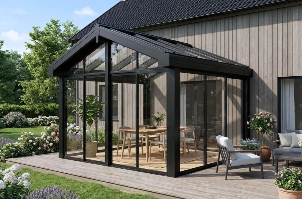 expodul uterum aluminiumstomme sadeltak exal nordic 140 sommar