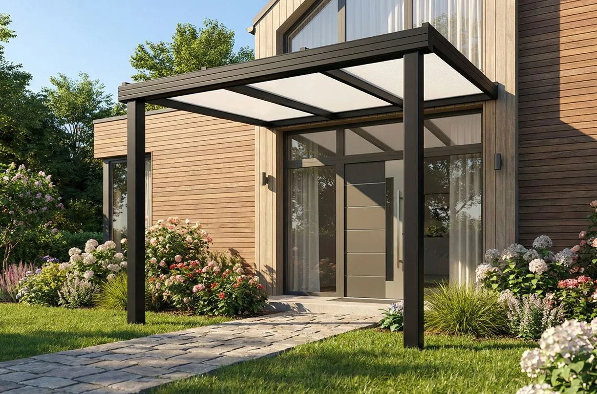 Skärmtak Alu Pulpet med kanalplasttak