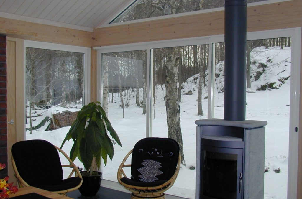 uterum vinterträdgård inglasning sadeltak