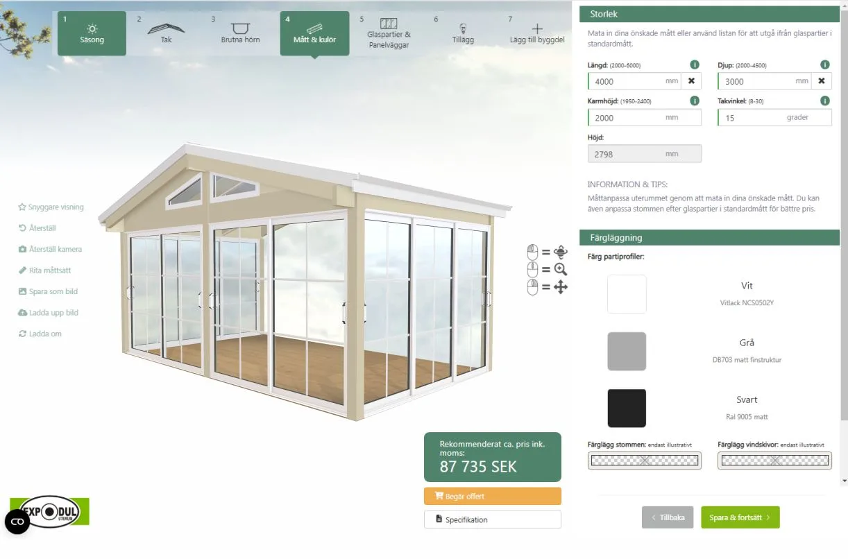 expodul uterum 3d-verktyg konfigurator