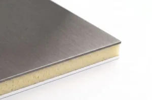 grå sandwich takskiva material