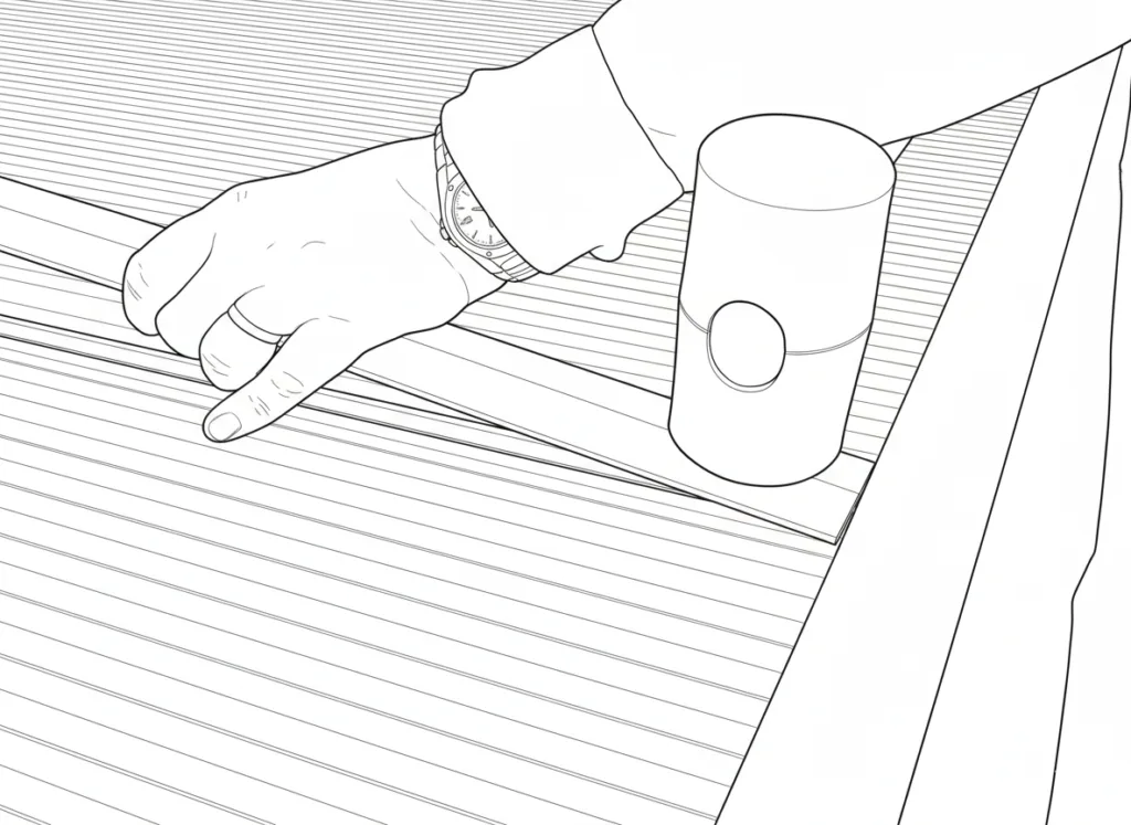 illustrerad bild av för montering för multi iso kanalplasttaks snäpplocksprofil
